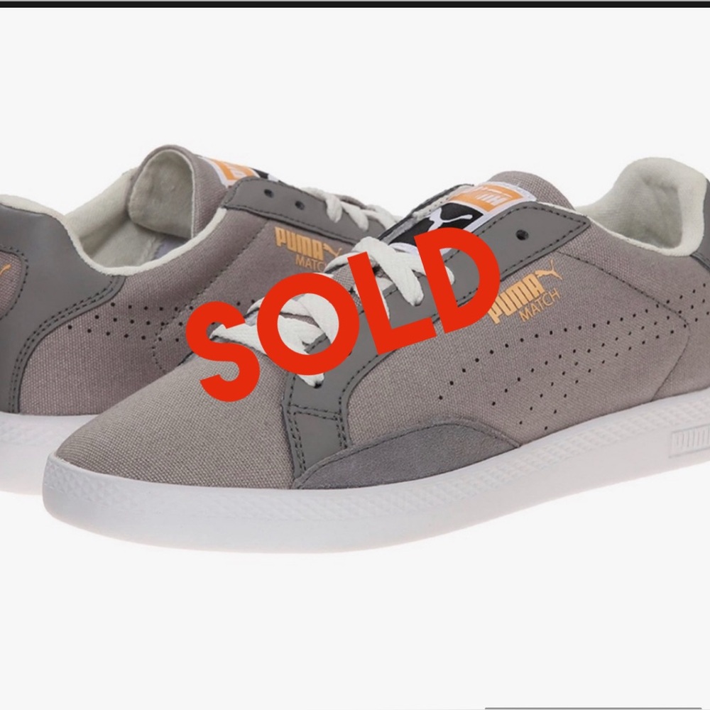 NEW - PUMA Women's Match Lo Canvas Sport Classic Sneakers, Frost Grey , MSRP $70